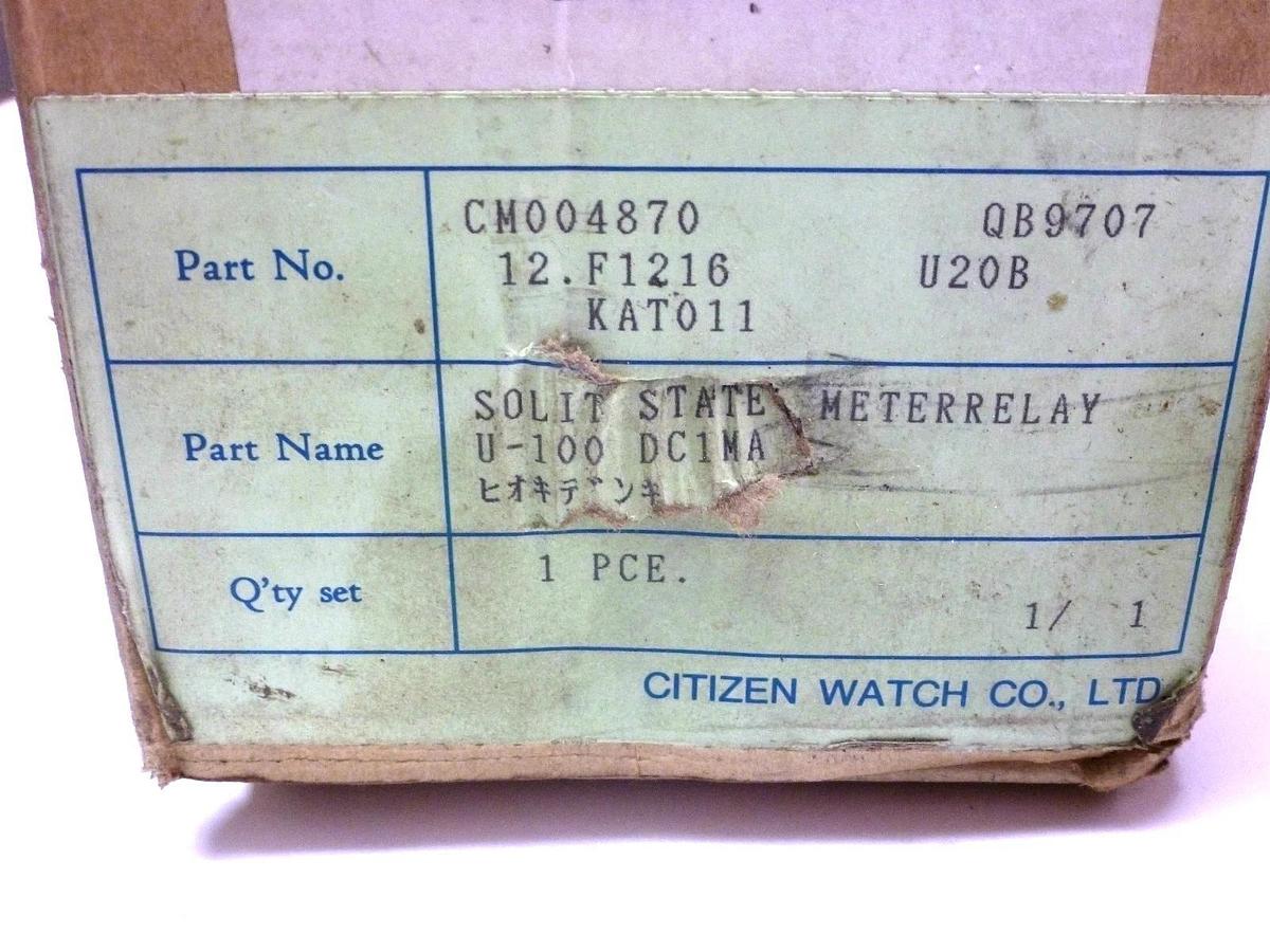 Used NIB HIOKI U-100 DC1MA 0-10000 RPM METER RELAY CM004870 12.F1216 U20B KAT011 U100