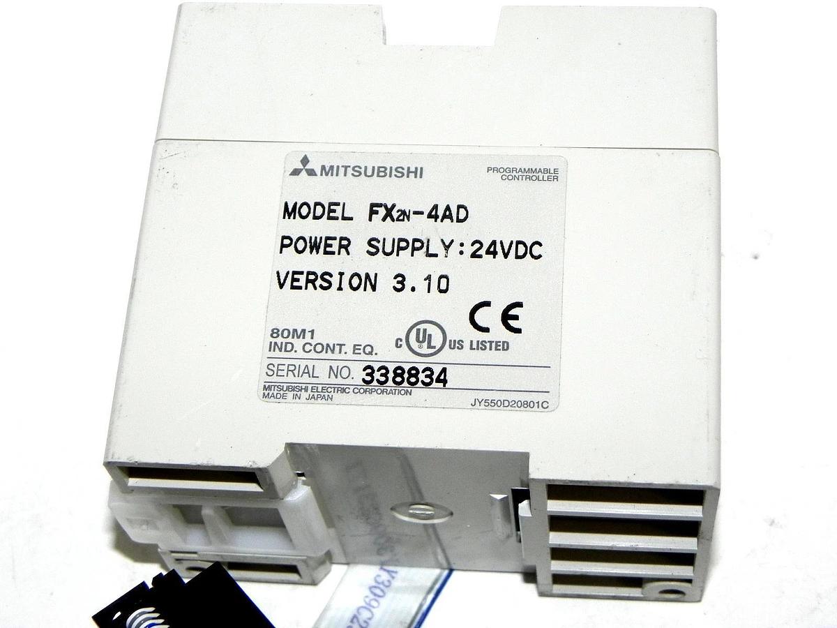 Used MITSUBISHI FX2N-4AD ANALOG OUTPUT MODULE FX2N4AD USED
