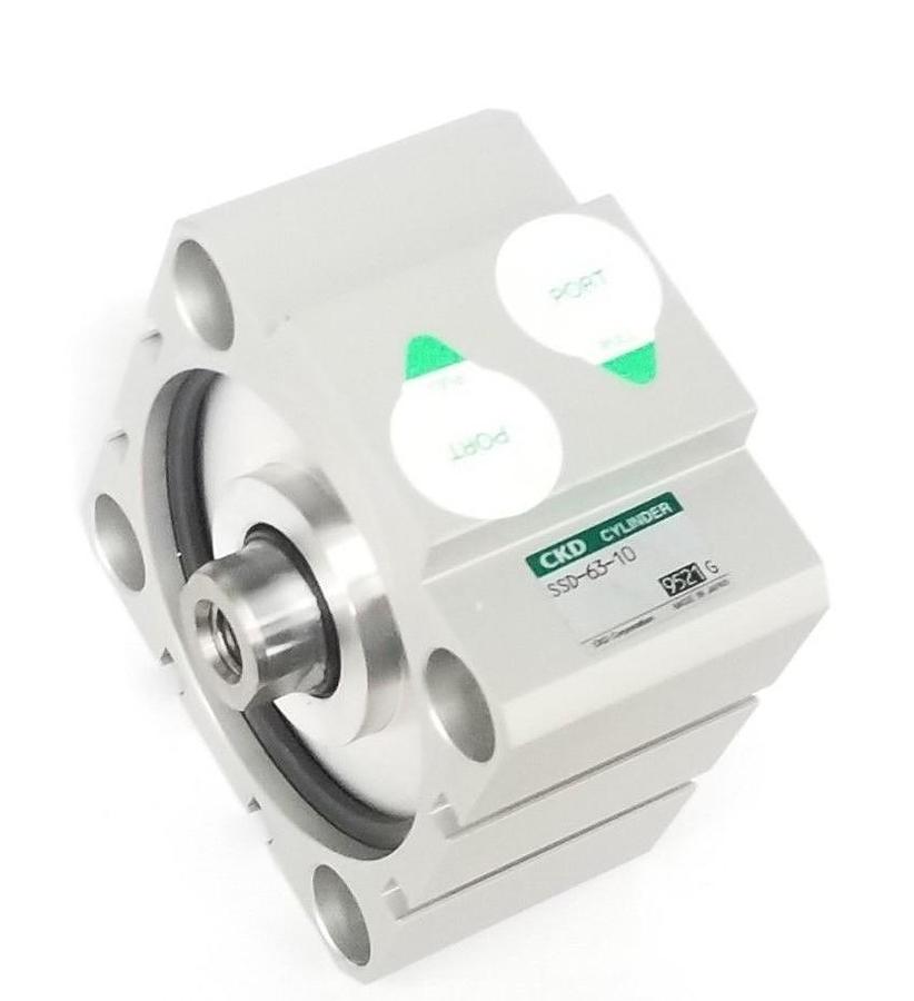 Used NEW CKD SSD-63-10 PNEUMATIC CYLINDER 63MM BORE, 10MM STROKE, SSD6310