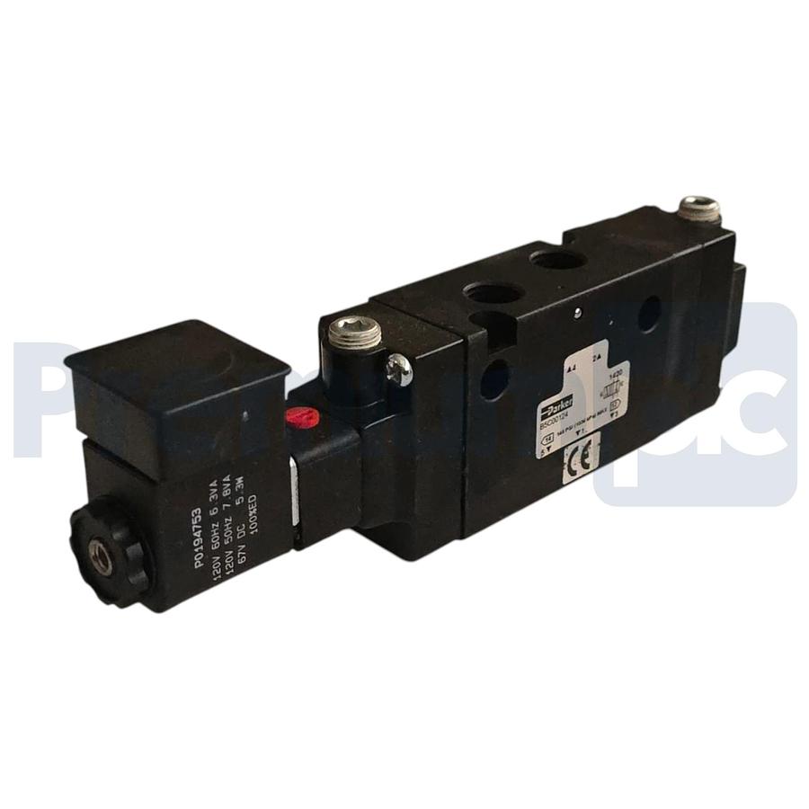 Parker B5C00124 B5 Series Pneumatic Solenoid Valve 4-Way 2-Pos 1/4"NPT 120V NSNP