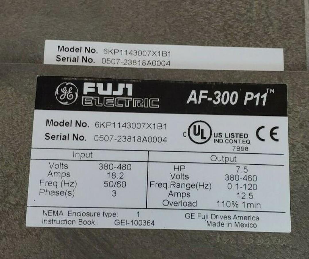 Used FUJI ELECTRIC 6KP1143007X1B1 DRIVE HOUSING AF-300 P11 (HOUSING ONLY)