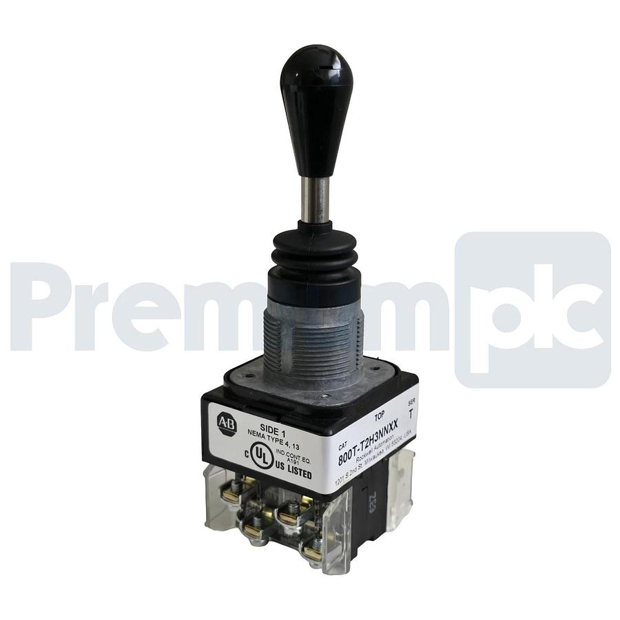 Allen-Bradley 800T-T2H3NNXX /T 30mm 2-Way Toggle Switch Spring Return, 2NO/2NC