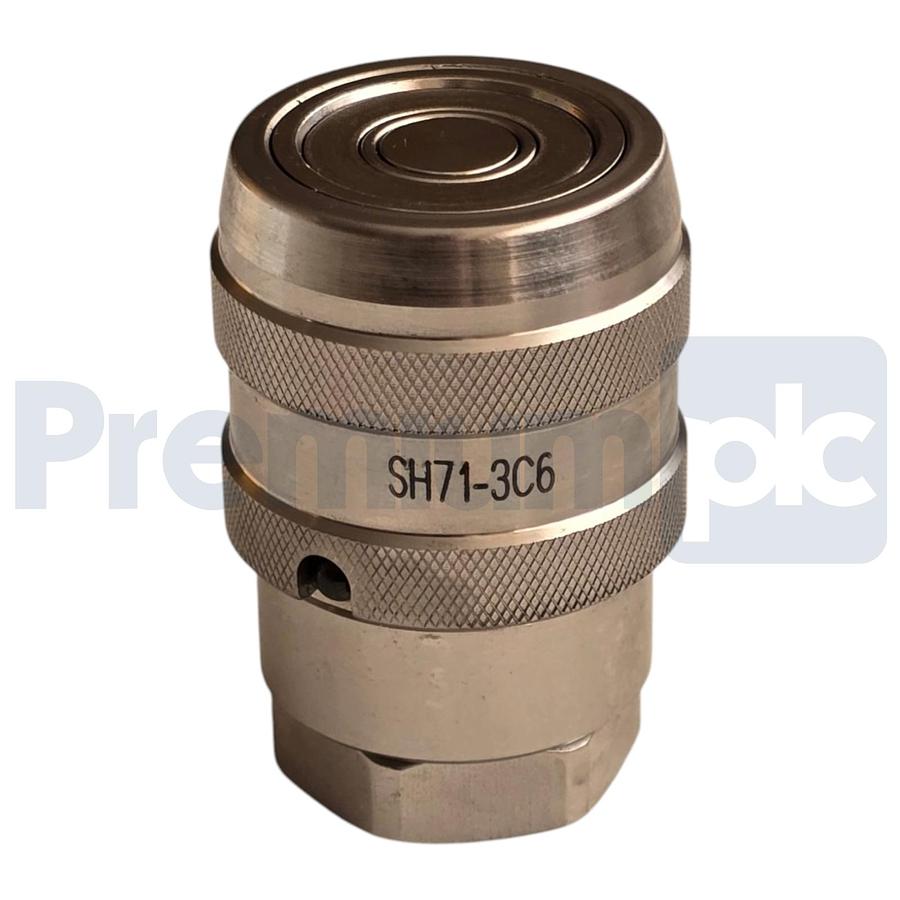 Used Parker SH71-3C6-6FVSL Snap-tite 71 High-Pressure S/S Female Quick Coupler 3/8-18