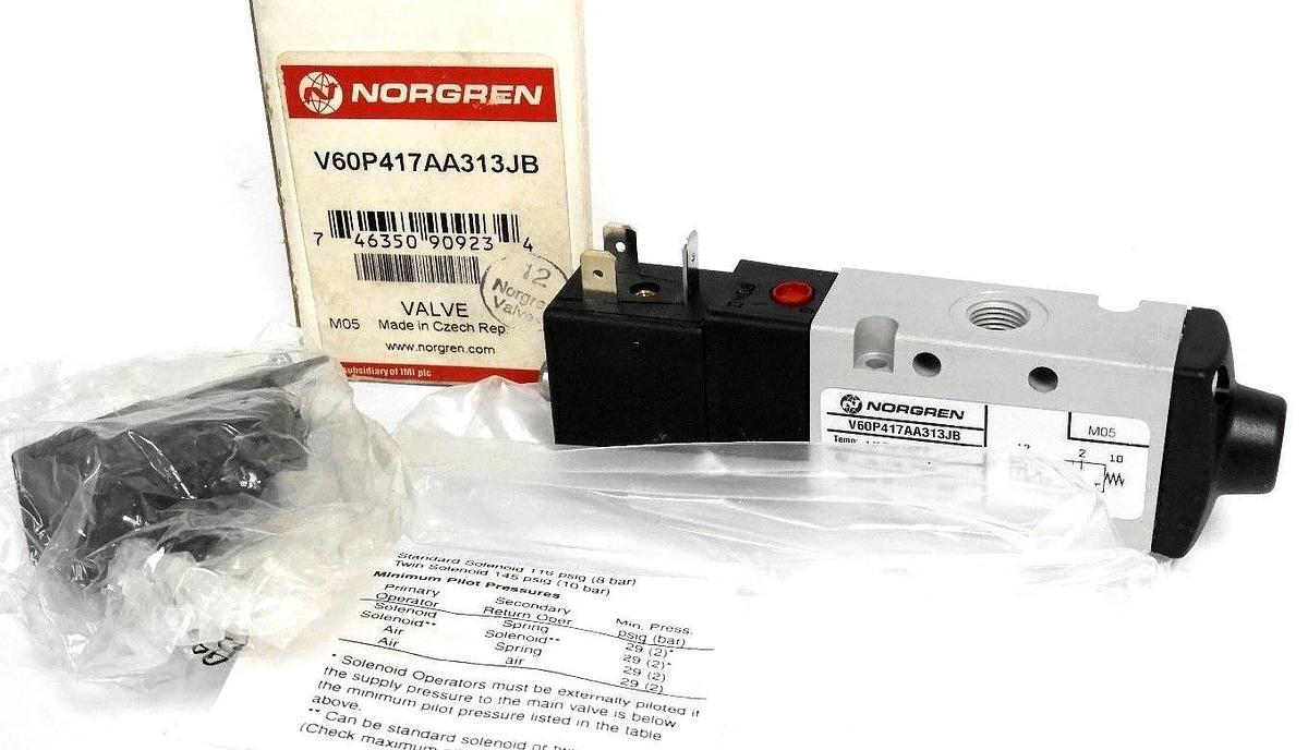 NIB NORGREN V60P417AA313JB DIRECTIONAL CONTROL VALVE