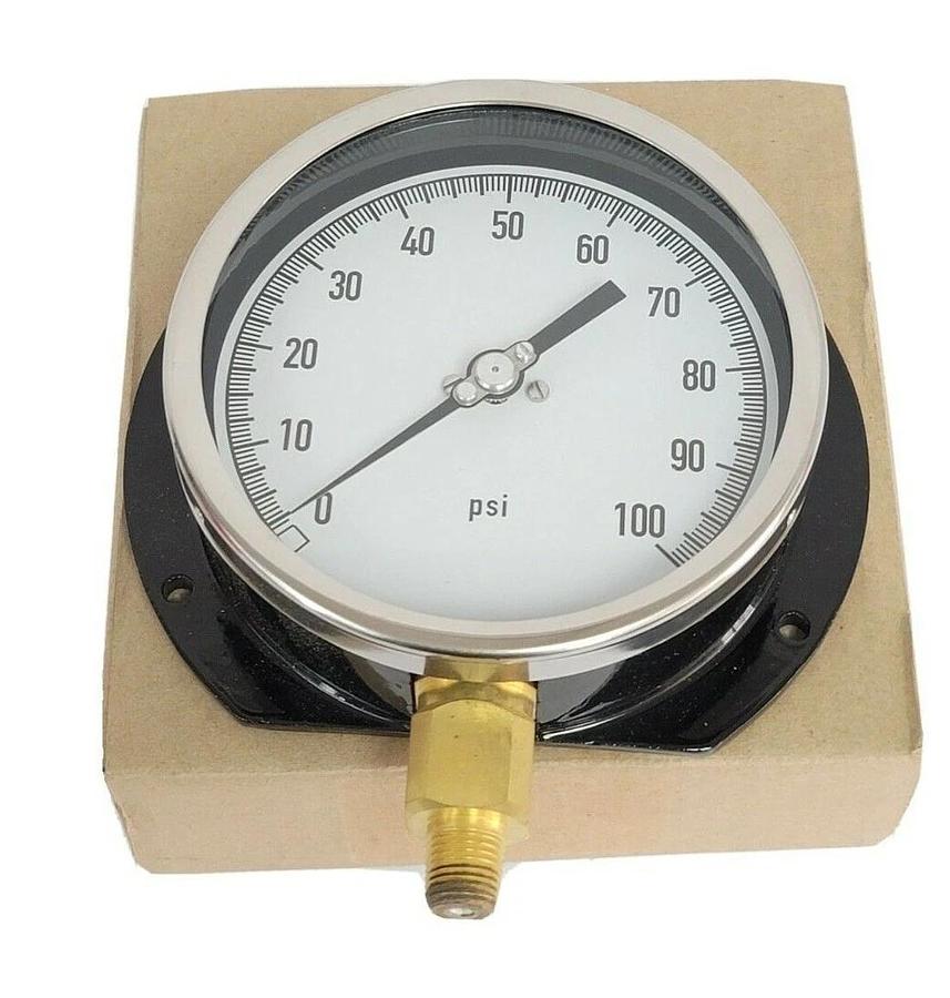 Used NIB GRAINGER 11A487 PRESSURE GAUGE 0-100 PSI