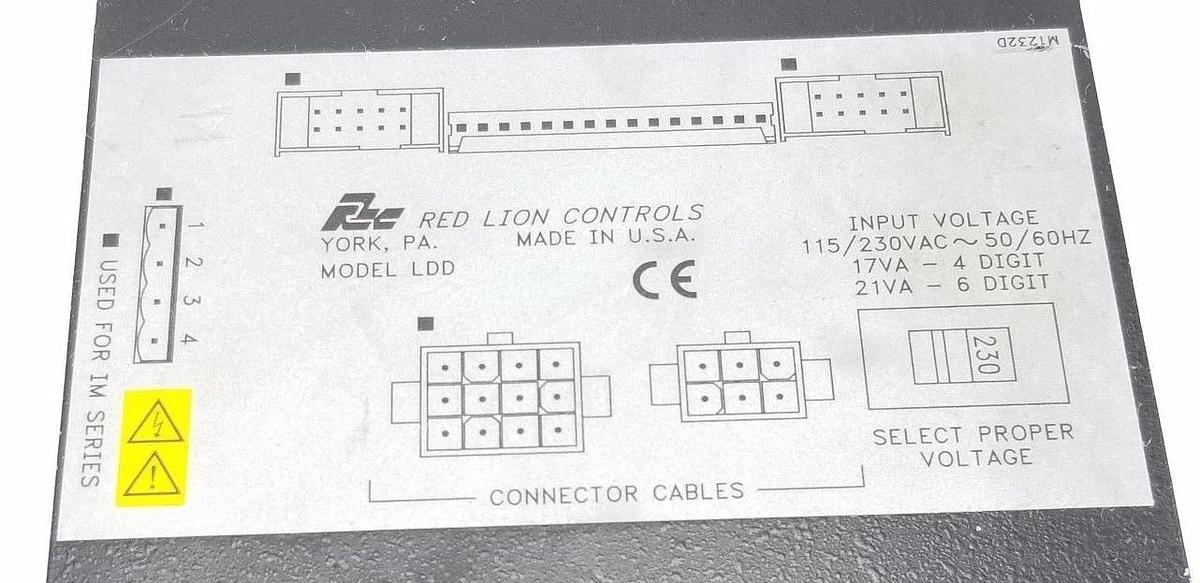 Used RED LION CONTROLS LDD00600 COVER PLATE MODEL LDD