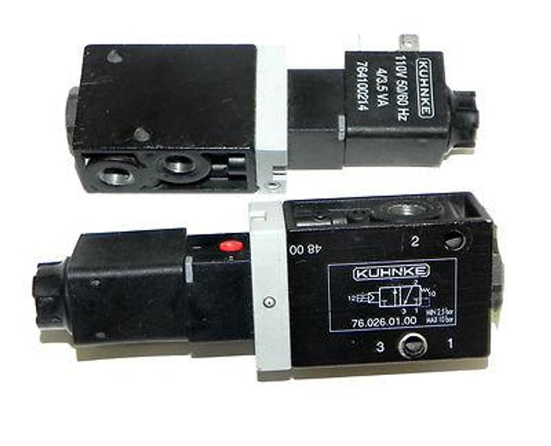 Used LOT OF 2 NEW KUHNKE P83188-0075 SOLENIOD VALVES P831880075