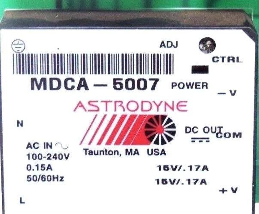 Used AIR GAGE COMPANY 02661-02 BOARD ABS III W/ ASTRODYNE MDCA-5007 POWER SUPPLY