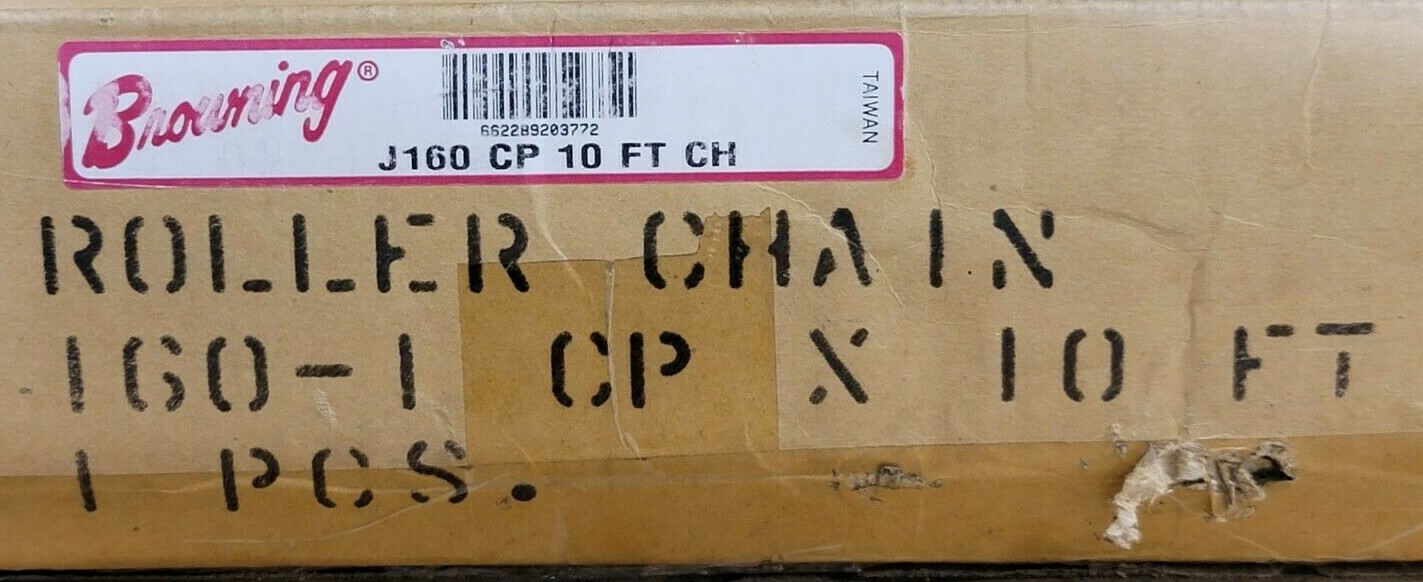 NIB BROWNING J160 CP 10 FT CH ROLLER CHAIN J160CP10FT