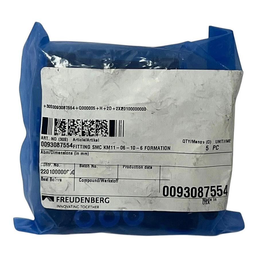 Used Lot of 5) SMC KM11-06-10-6 One-Touch Manifold Fitting XALT Energy - New Sealed