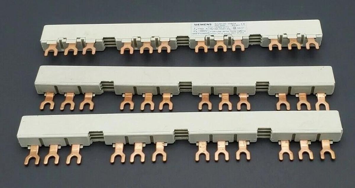 Used LOT OF 3 SIEMENS 3VU9135-1AB04 LINE SIDE FEEDERS 3VU91351AB04