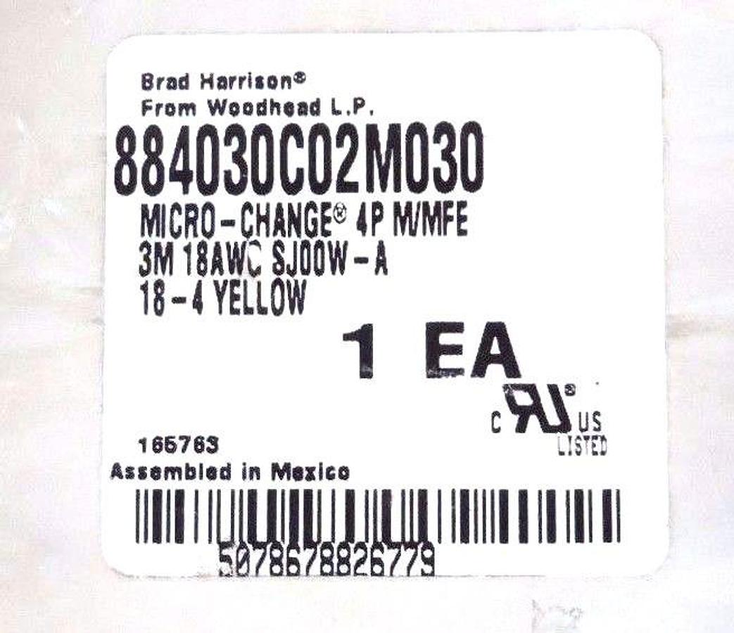 Used NIB BRAD HARRISON 884030C02M030 MICRO-CHANGE CABLE