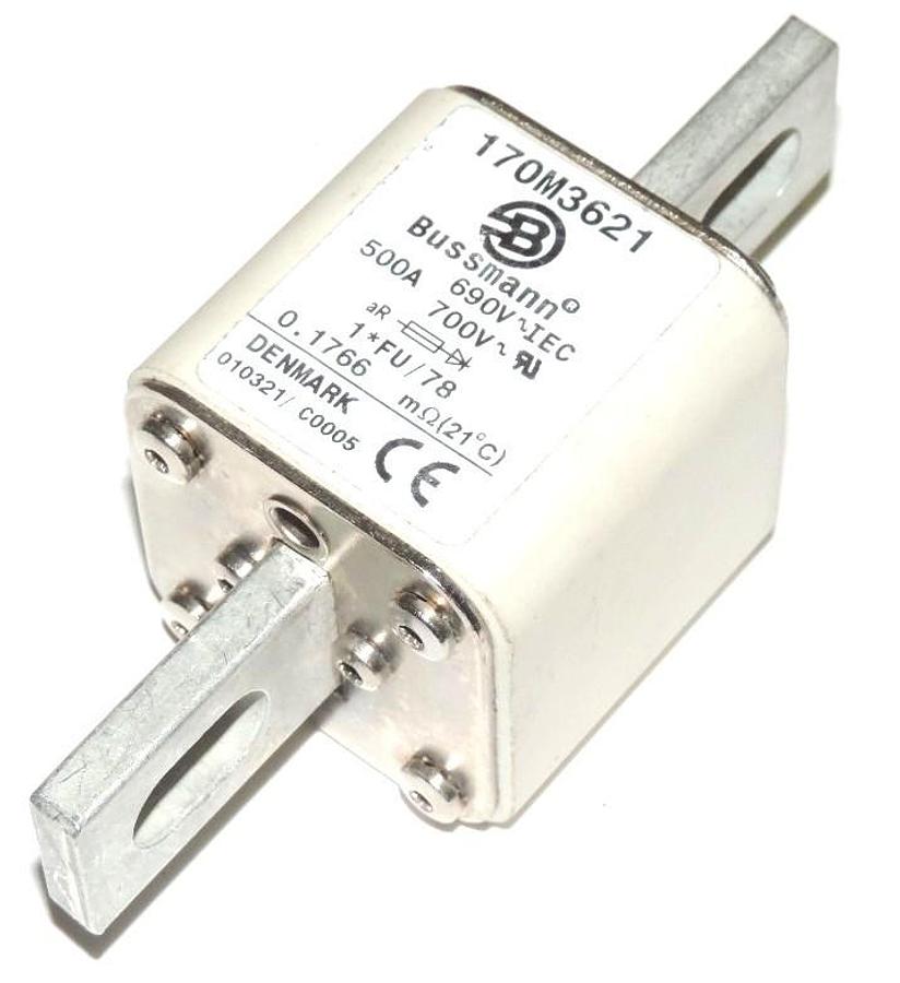 Used COOPER BUSSMANN 170M3621 FUSE 500A