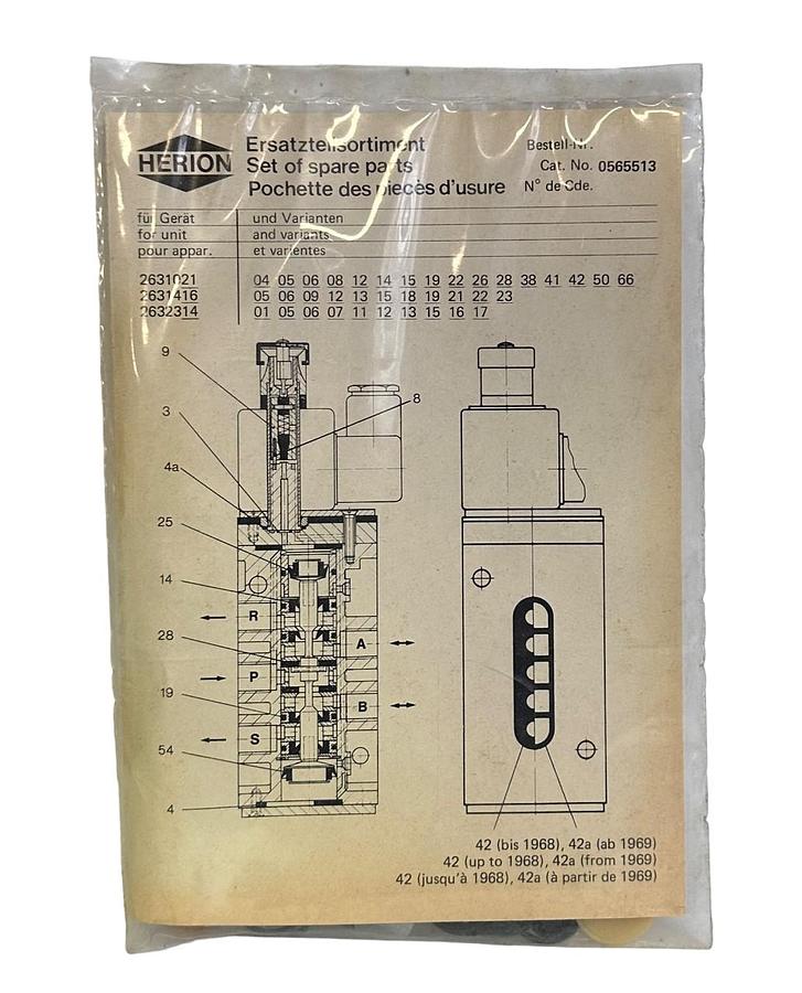 Used NEW SEALED HERION 0565513 SPARE PARTS SET FOR VALVE NOS QTY