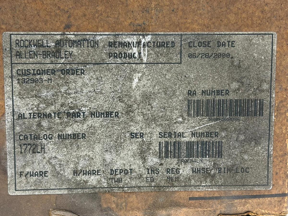 Used Allen-Bradley 1772-LB PLC-2/30 Processor Control Module Series B Rev 6 New