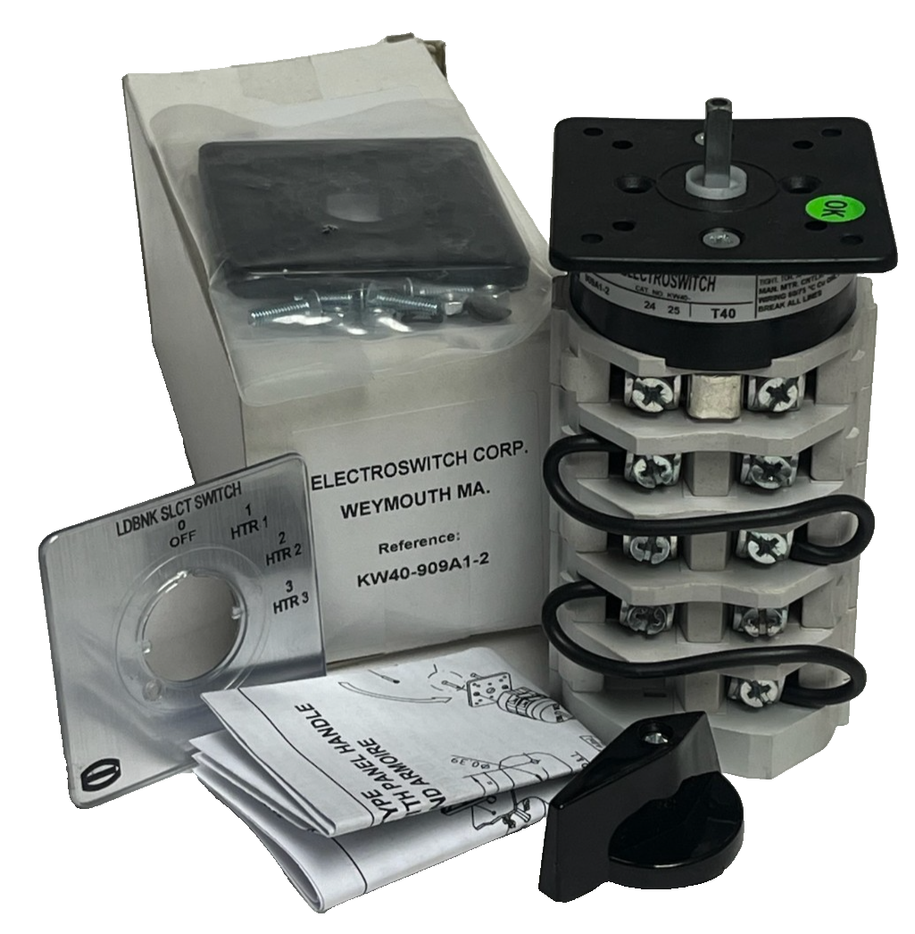 Used Electroswitch KW40-909A1-2 | KW40 Cam-Action Rotary Switch | 40A 600VAC | NSMP