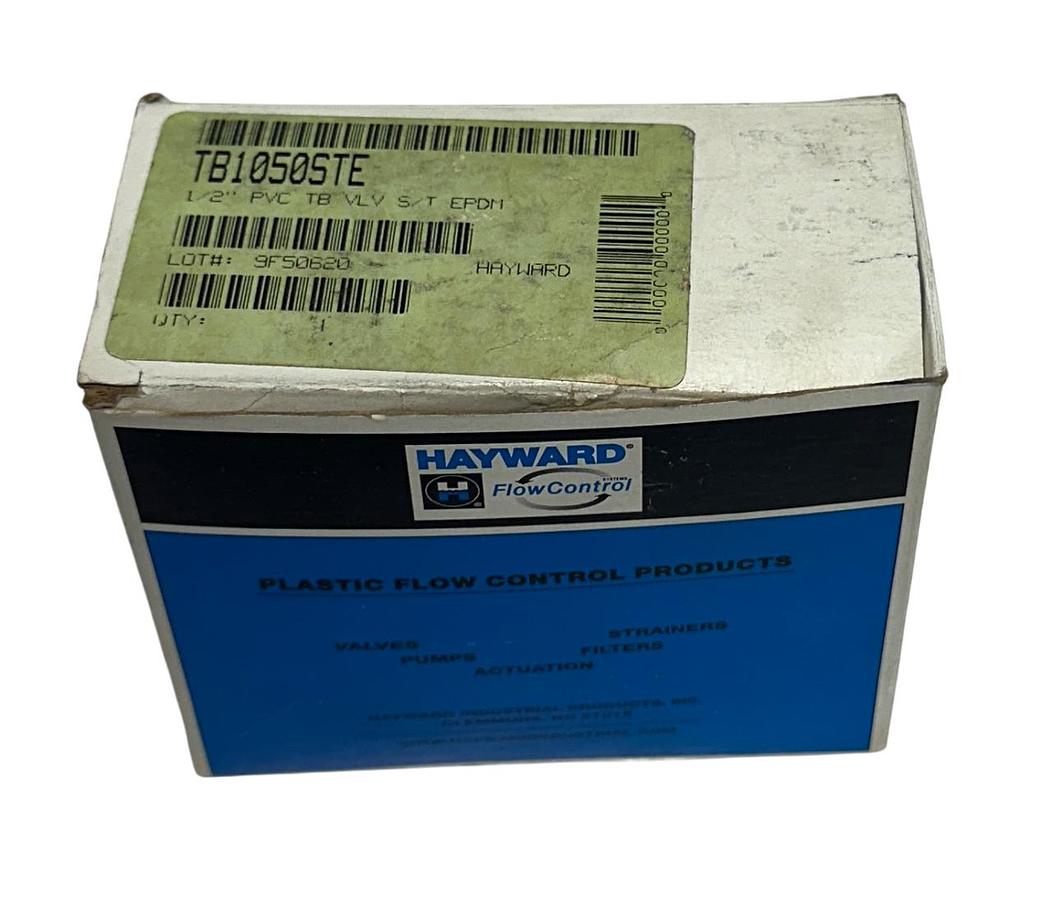 Used HAYWARD TB1050STE TRUE UNION FLOW BALL VALVE 1/2'' PVC EPDM SEAL SOCKETS NSMP