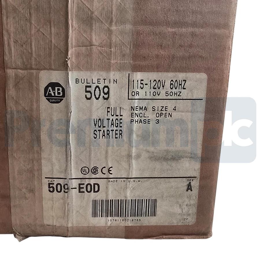 Allen Bradley 509-EOD /A | 509 NEMA Size 4 Motor Starter 135A 110/115-120V Coil