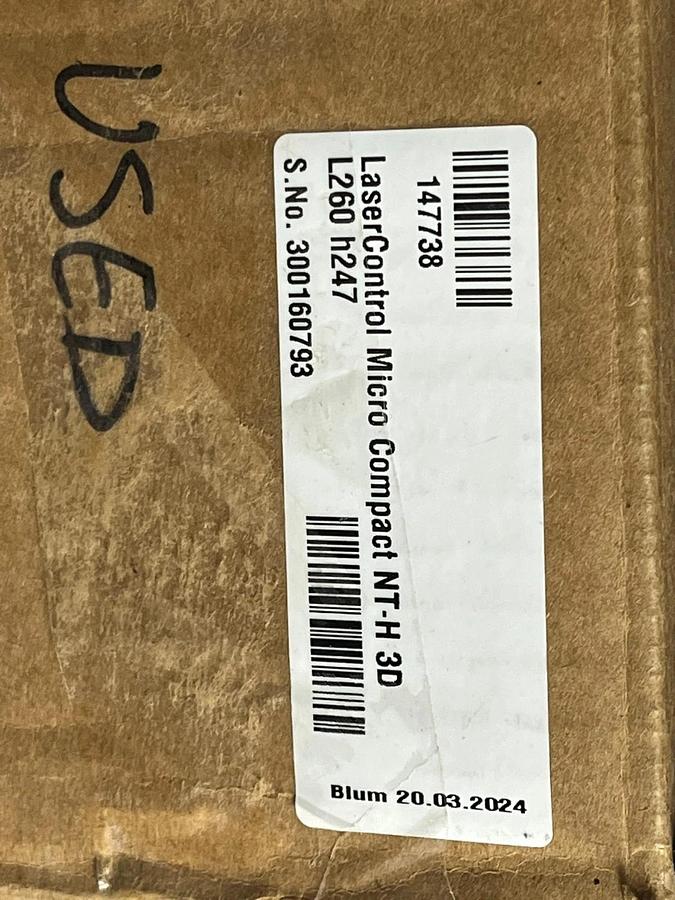 Used Blum LaserControl Micro Compact NT-H 3D Laser System L260 h247 - Core / Repair
