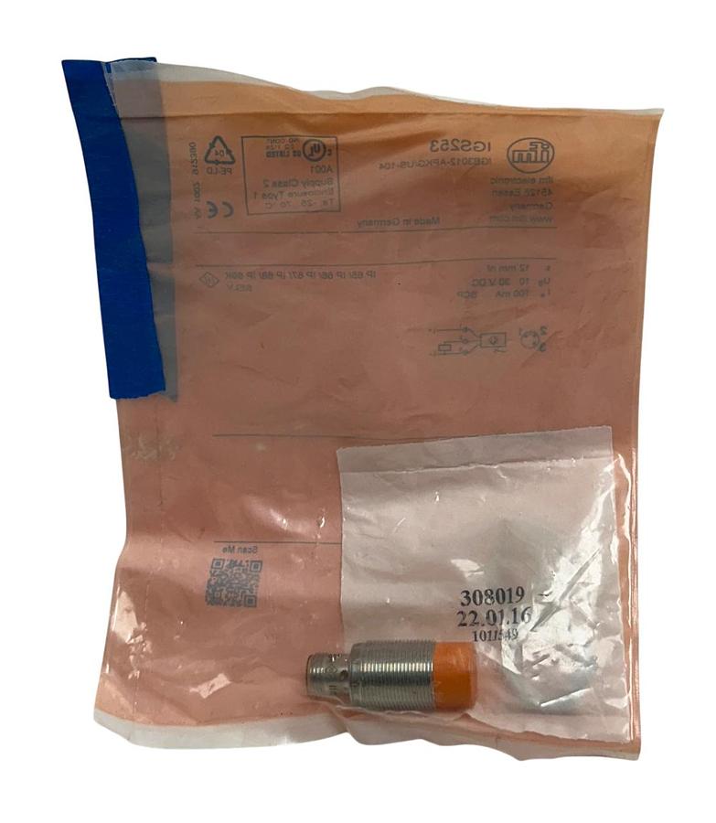 Used IFM IGB3012-APKG/US-104 / IGS253 INDUCTIVE PROXIMITY SENSOR 10-30V 12mm NSMP