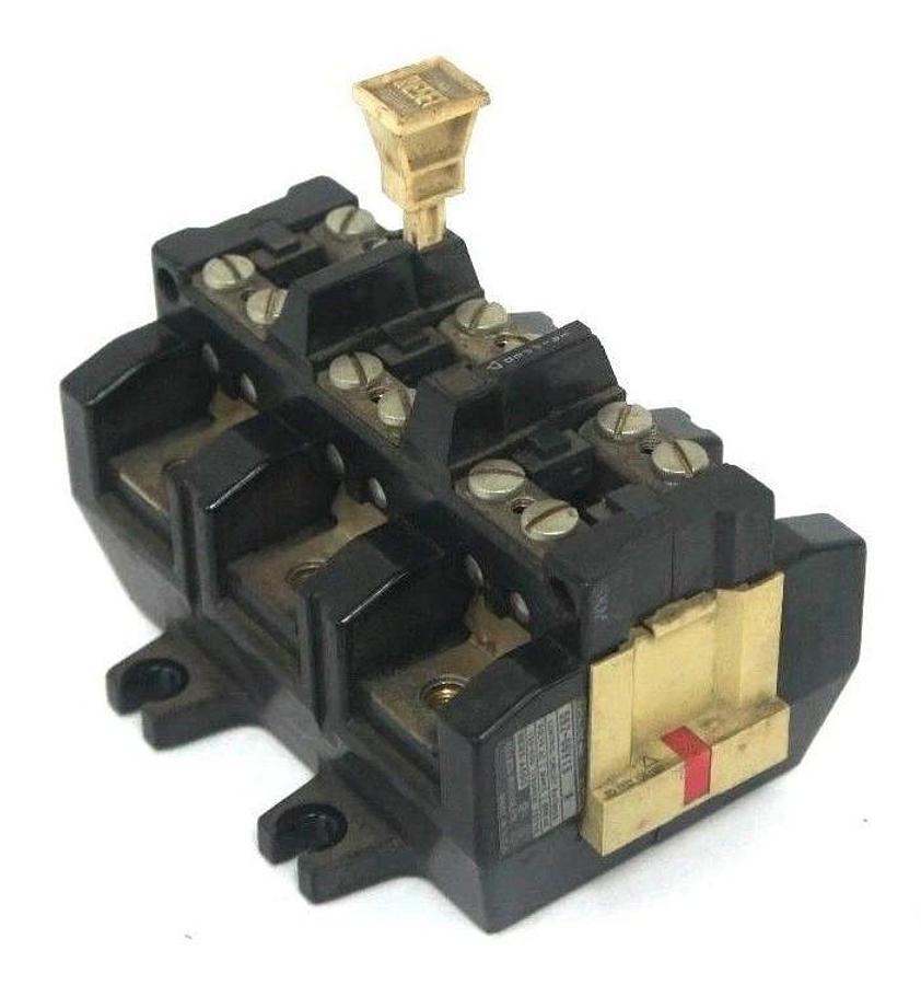 Used ALLEN BRADLEY 592-D0V16 OVERLOAD RELAY SER.A, 120-600 VAC, NEMA A600, 592D0V16