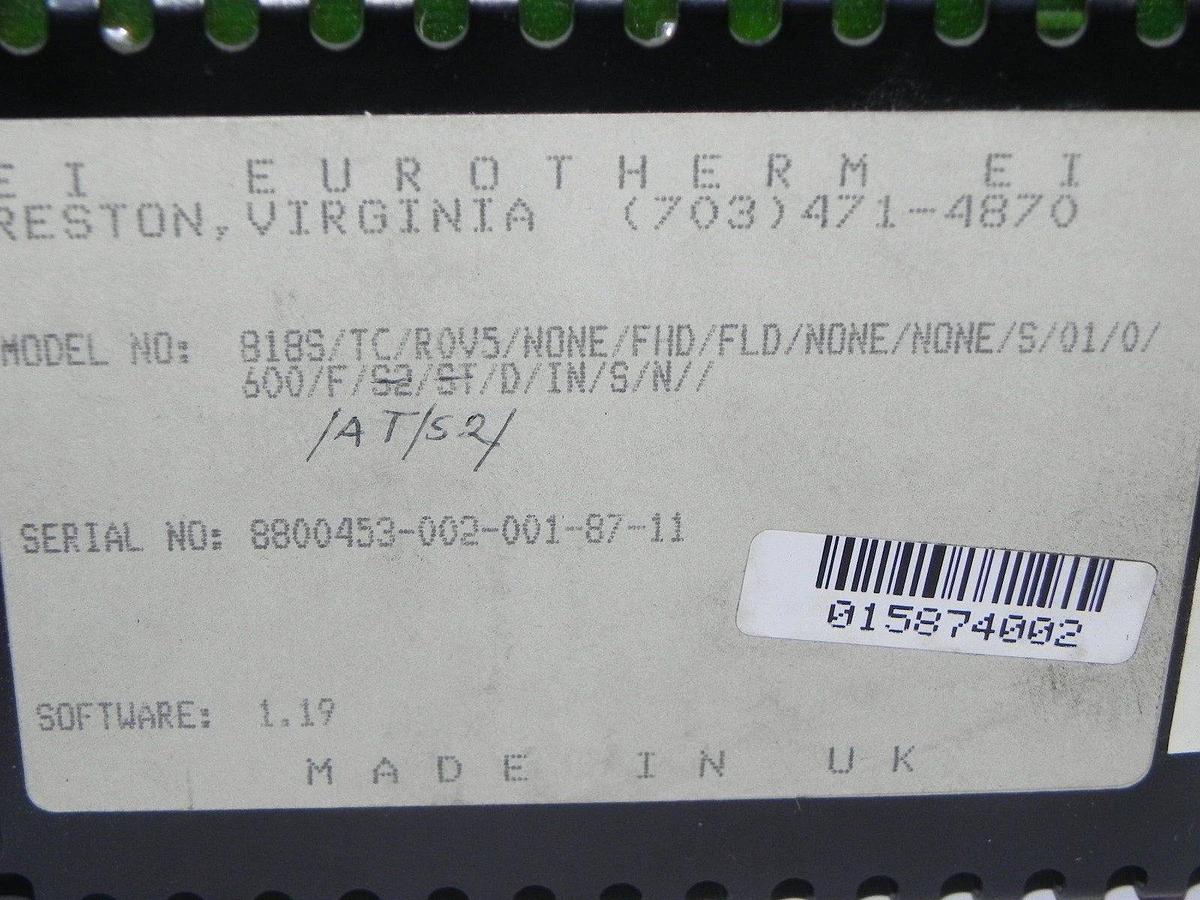 Used EUROTHERM 818S TEMPERATURE CONTROLLER DIGITAL DISPLAY
