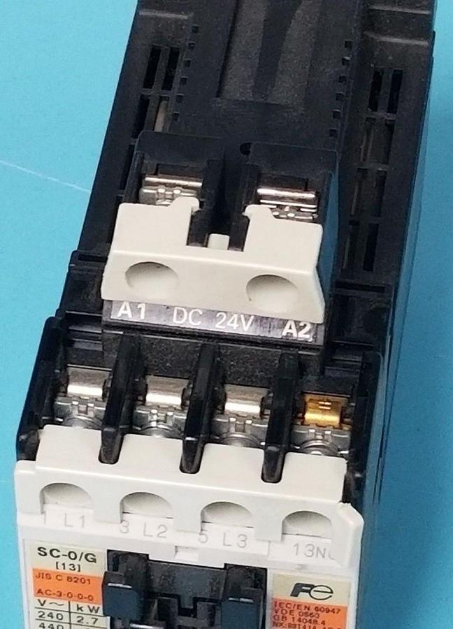 Used FUJI ELECTRIC SC-0/G [13] CONTACTOR CAT NO: 4GC0F0#10, SC13AG, SCO/G, 24VDC COIL