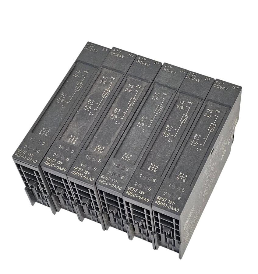 Used LOT OF 6 SIEMENS 6ES7131-4BD01-0AA0 DIGITAL INPUT MODULES 6ES71314BD010AA