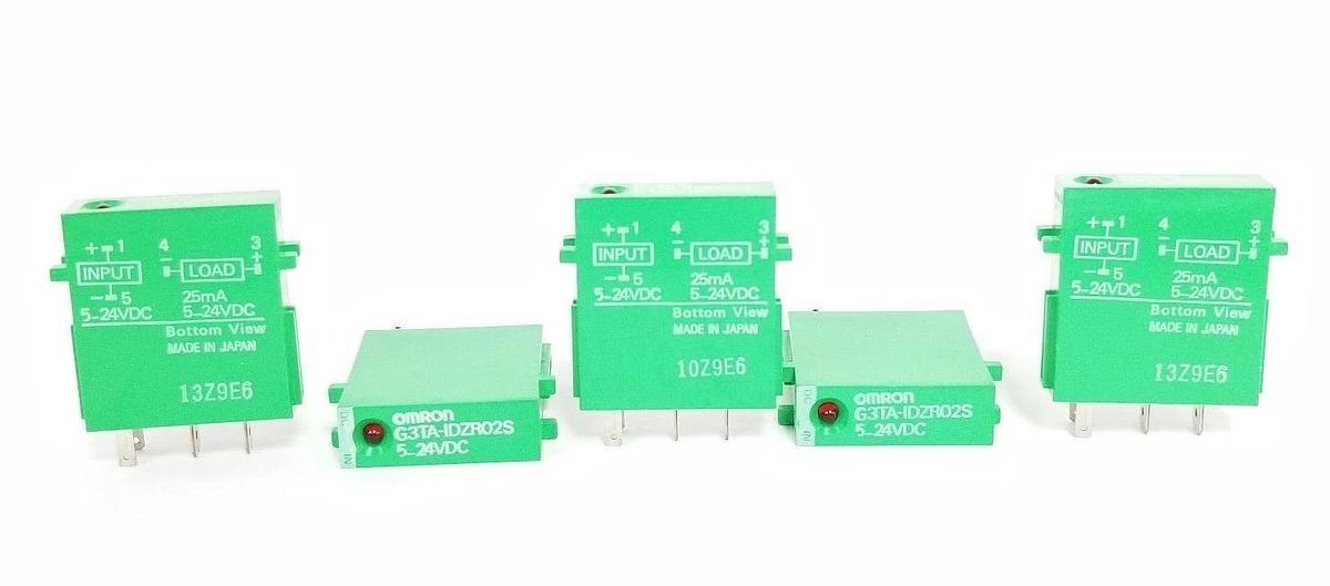 Used LOT OF 5 OMRON G3TA-IDZR02S PHOTOCOUPLER RELAYS 5/24VDC SSR INCLUDES INDICATORS