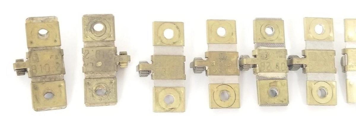 Used LOT OF 7 SQUARE D HEATER ELEMENTS B3.00, B2.40, B10.2, B12.8, B7.70
