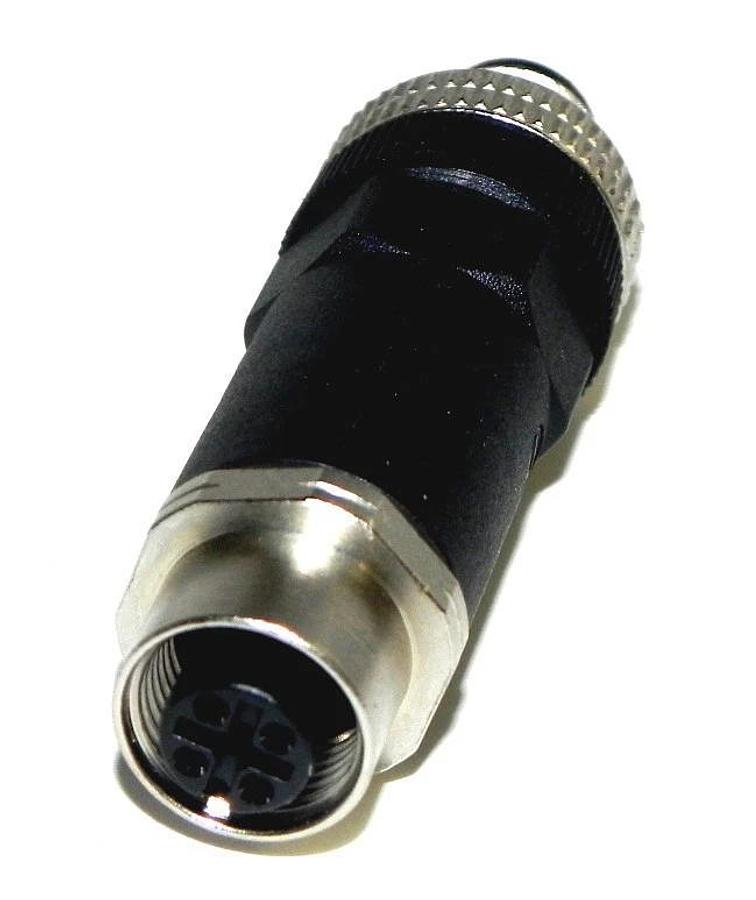 LOT OF 6 NEW BLACK L1024010 CONNECTORS 4 PIN 4 MALE AND FEMALE ENDS