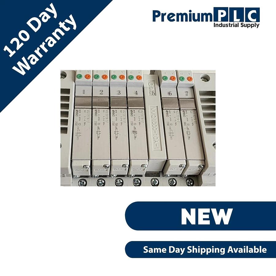 NEW SMC VV5Q11-07-DAL01092 PNEUMATIC MANIFOLD W/ (6) VQ1301N-51 & VVQ1000-10A-1