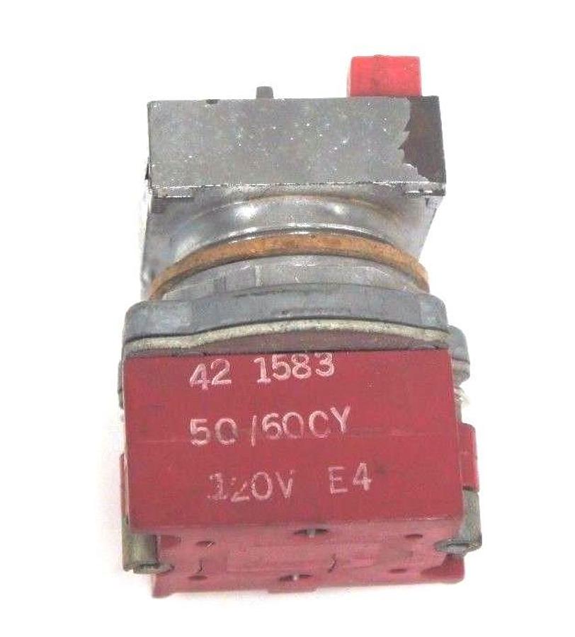 Used CUTLER HAMMER 42-1583 CURRENT TRANSFORMER 50/60CY 120V E4 421583