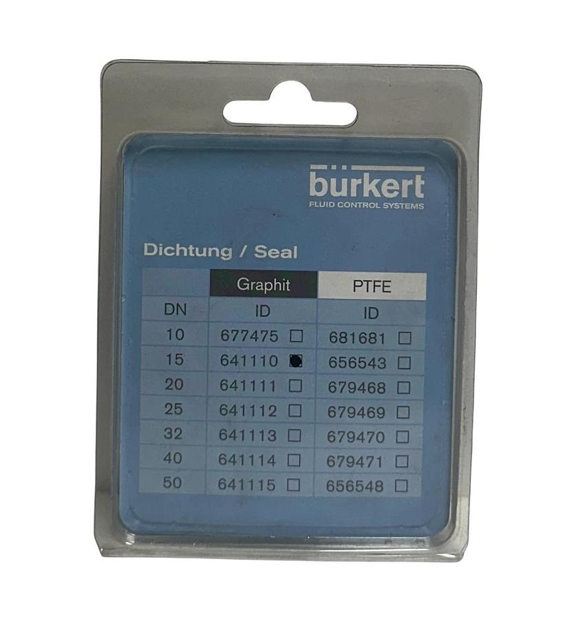 Used 7 BURKERT 641110 SEALING PACKED DN15 FOR ANGLE SEAT VALVE SEALS NSMP