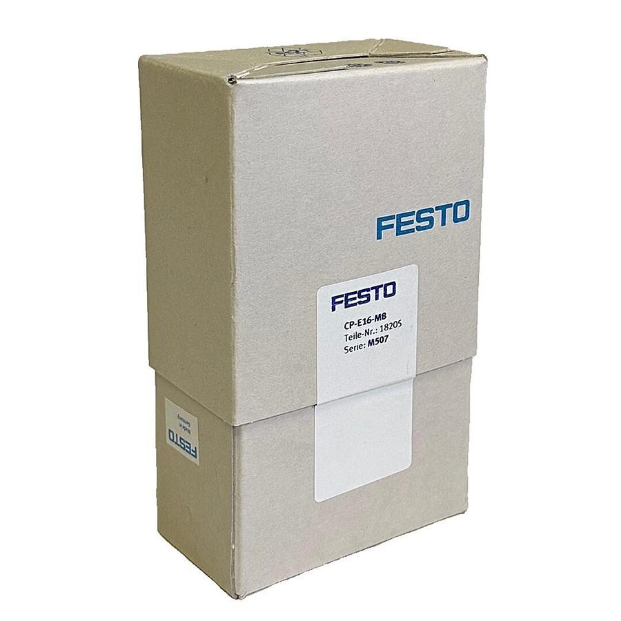 Used NEW SEALED FESTO CP-E16-M8 / CPE16M8 INPUT MODULE 16-INPUTS 24Vdc 18205 M507