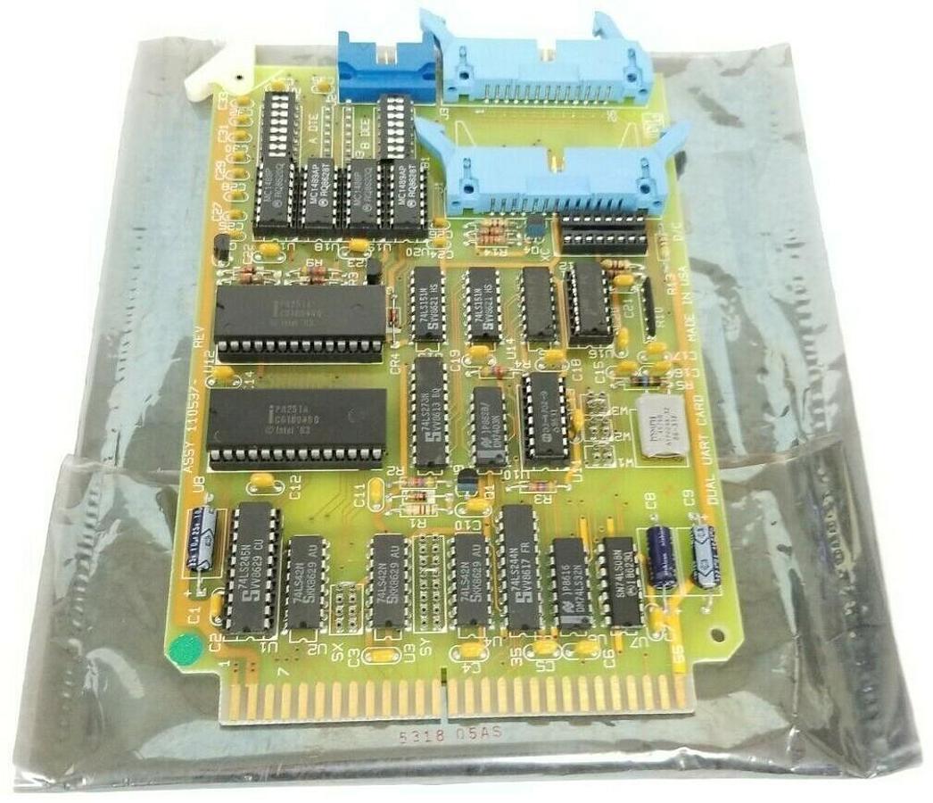 Used PL MANUFACTURING 110537 DUAL UART CARD PWB 110382-002 REV. B