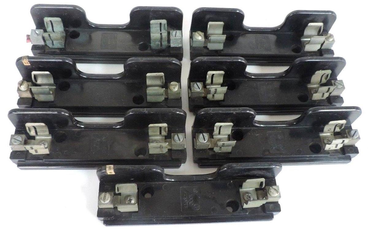 Used LOT OF 7 GOULD SHAWMUT 60300 FUSE HOLDERS 30 AMP 1 POLE 600 VOLT HK CLASS