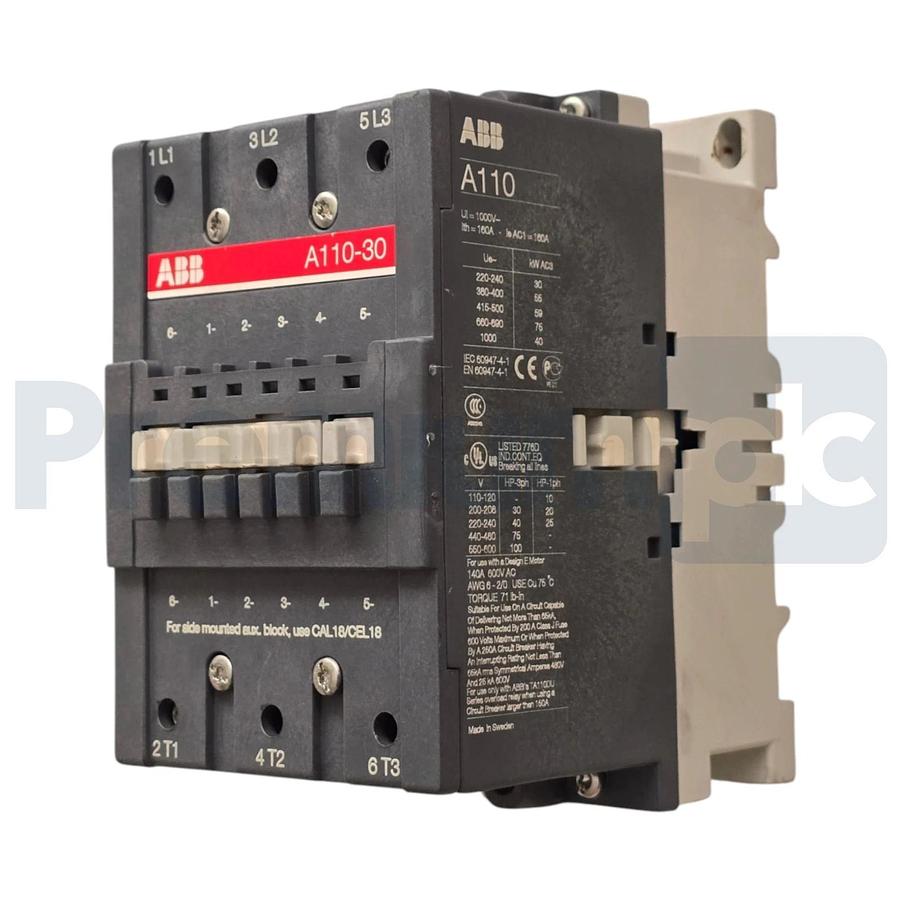 ABB A110-30-11-84 3-Pole IEC Contactor 110A 110/120V Coil 1SFL451001R8411 NUPI
