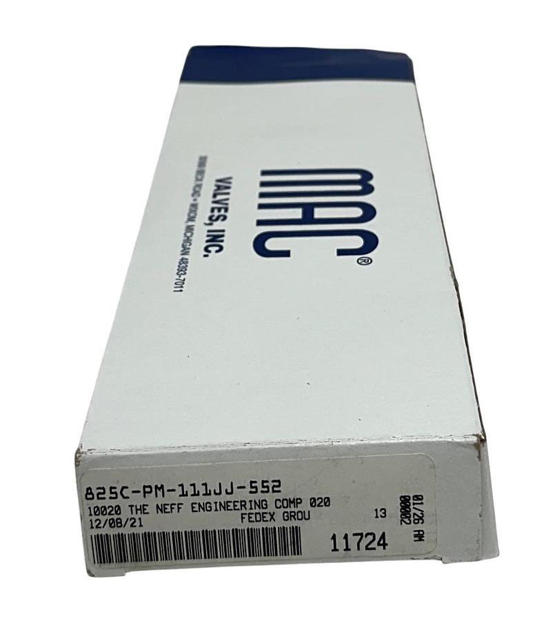 MAC 825C-PM-111JJ-552 / 825CPM111JJ552 SOLENOID VALVE 800 SERIES 4-WAY NSMP