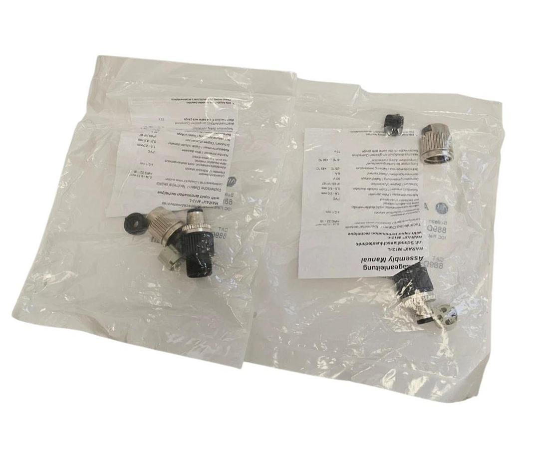 Used LOT OF 2 NEW ALLEN BRADLEY 889D-M4CE-H SER. A IDC FIELD ATTACHABLE 4-PIN