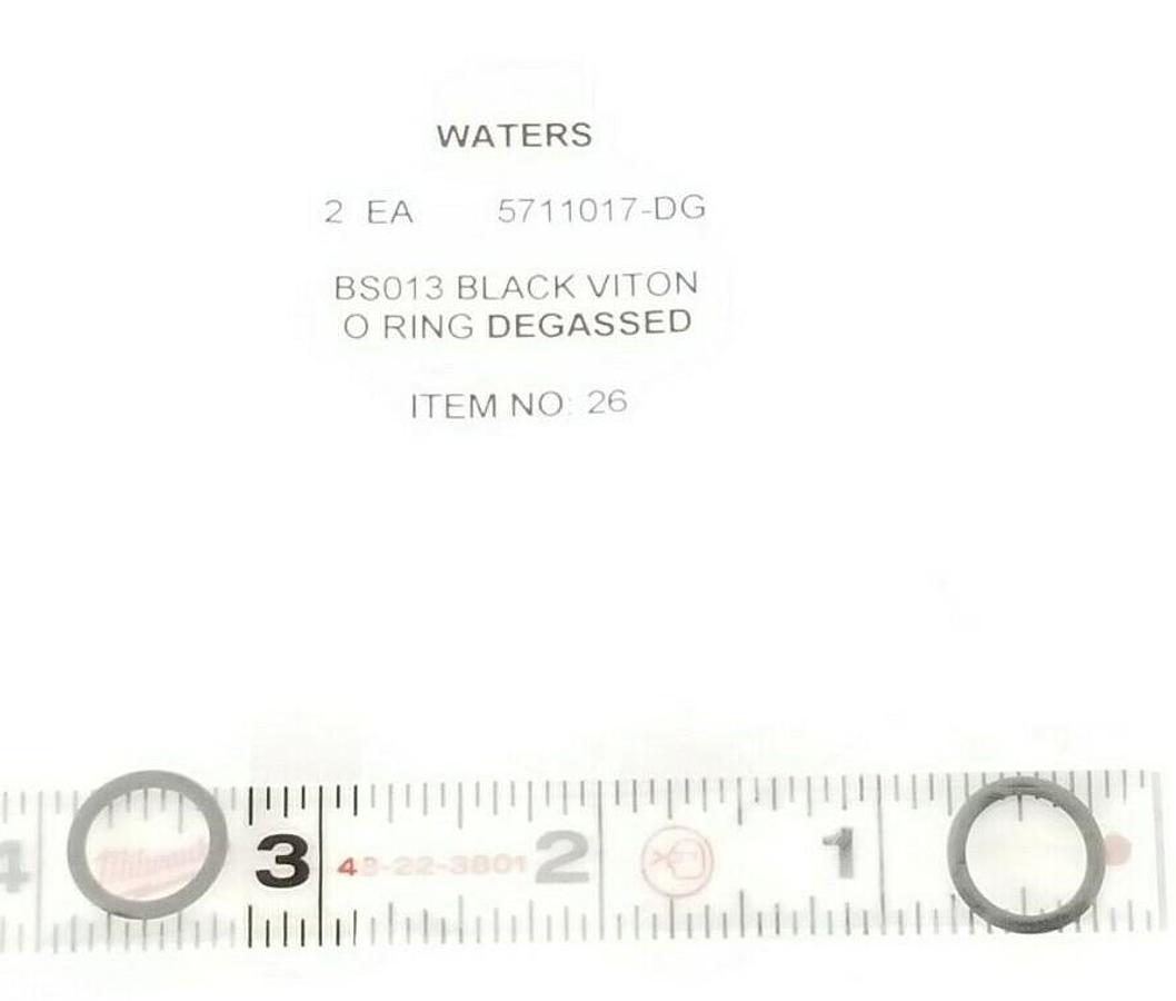 Used LOT OF 2 NEW WATERS 5711017-DG O-RINGS BS013 BLACK VITON DEGASSED