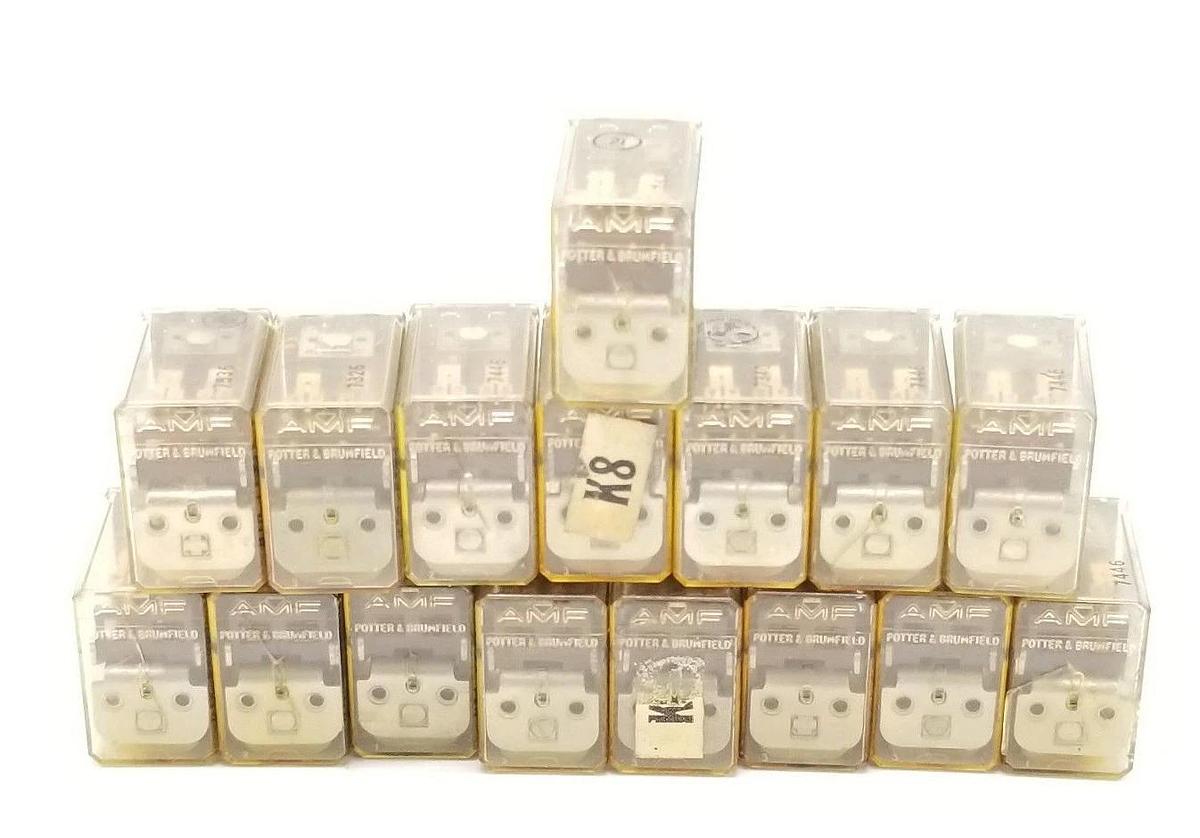 Used LOT OF 17 AMF R10-E2441-1 RELAYS 115VAC, A34257-08, R10E24411