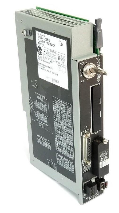 Used ALLEN BRADLEY 1785-L20B/E PROCESSOR MODULE REV. E01 SER. E F/W REV. B 96246674