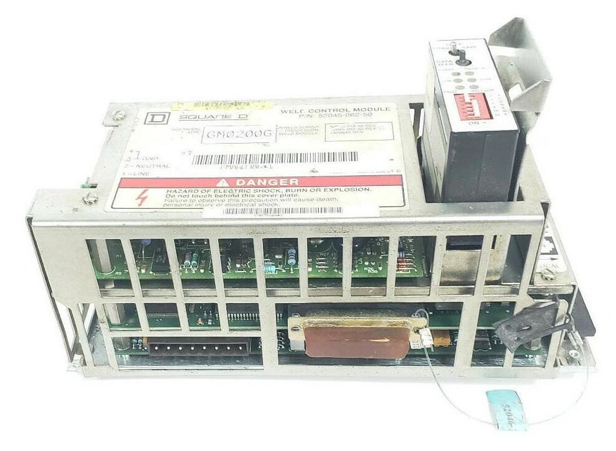 Used SQUARE D 52045-062-50 WELD CONTROL MODULE GM0200G W/ EQ5300 52045-034-50 MEMPACK