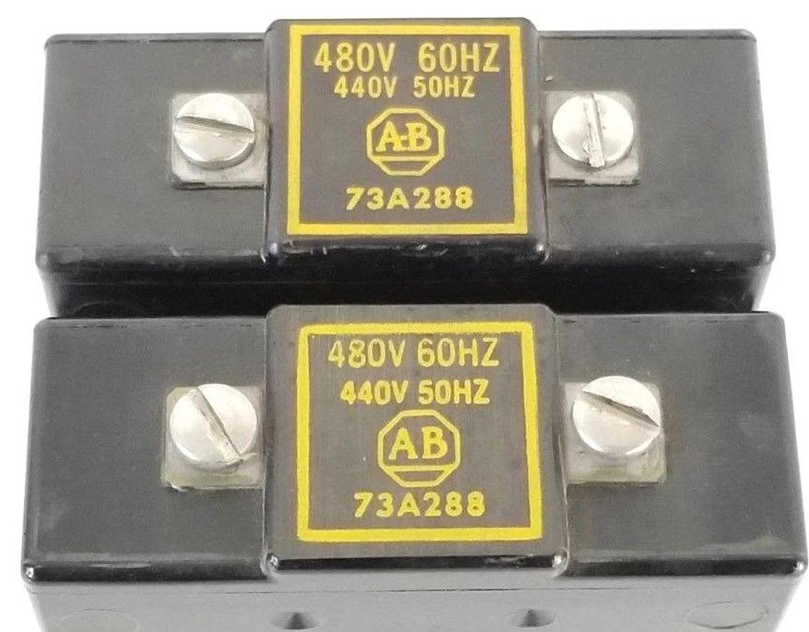 Used LOT OF 2 ALLEN BRADLEY 73A288 STARTER COILS 440V 50HZ 480V 60HZ