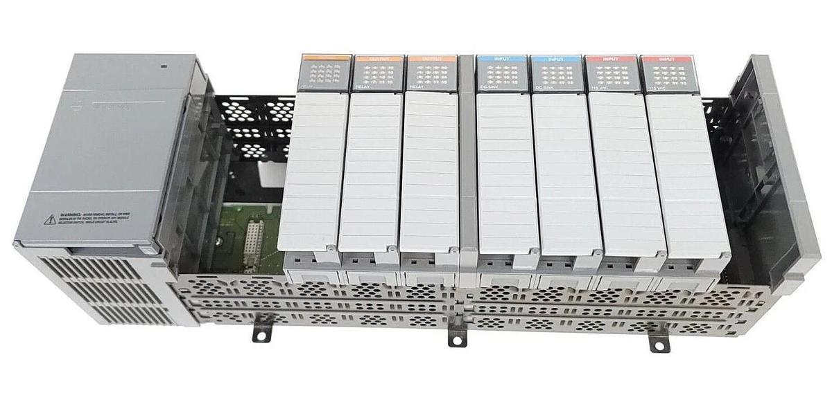 Used ALLEN BRADLEY SLC 500 RACK 1746-P2 SER. C 1746-IA16 SER. C 1746-OW16 SER. C
