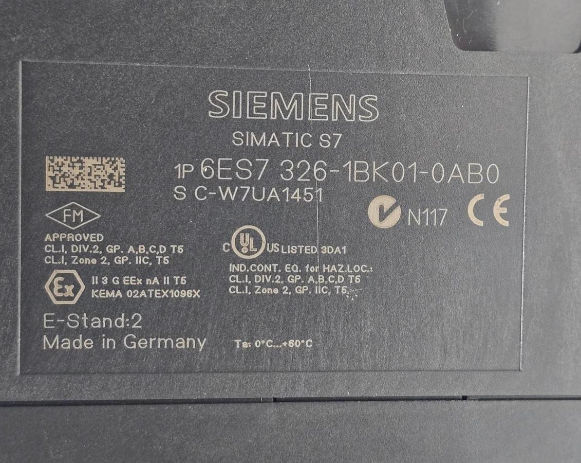SIEMENS 6ES7326-1BK01-0AB0 SIMATIC S7 DIGITAL INPUT SM 326 6ES73261BK010AB0 NSNP