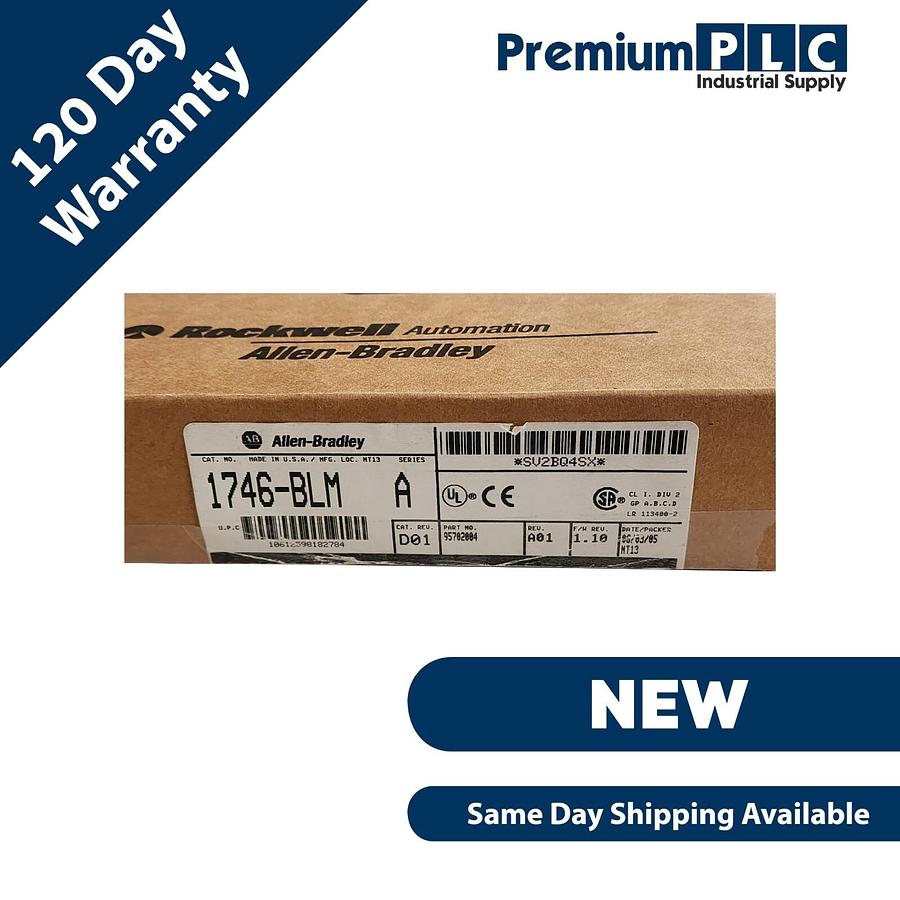 Used NEW ALLEN BRADLEY 1746-BLM /A BLOW MOLDING MODULE F/W REV 1.10 CAT REV. D01