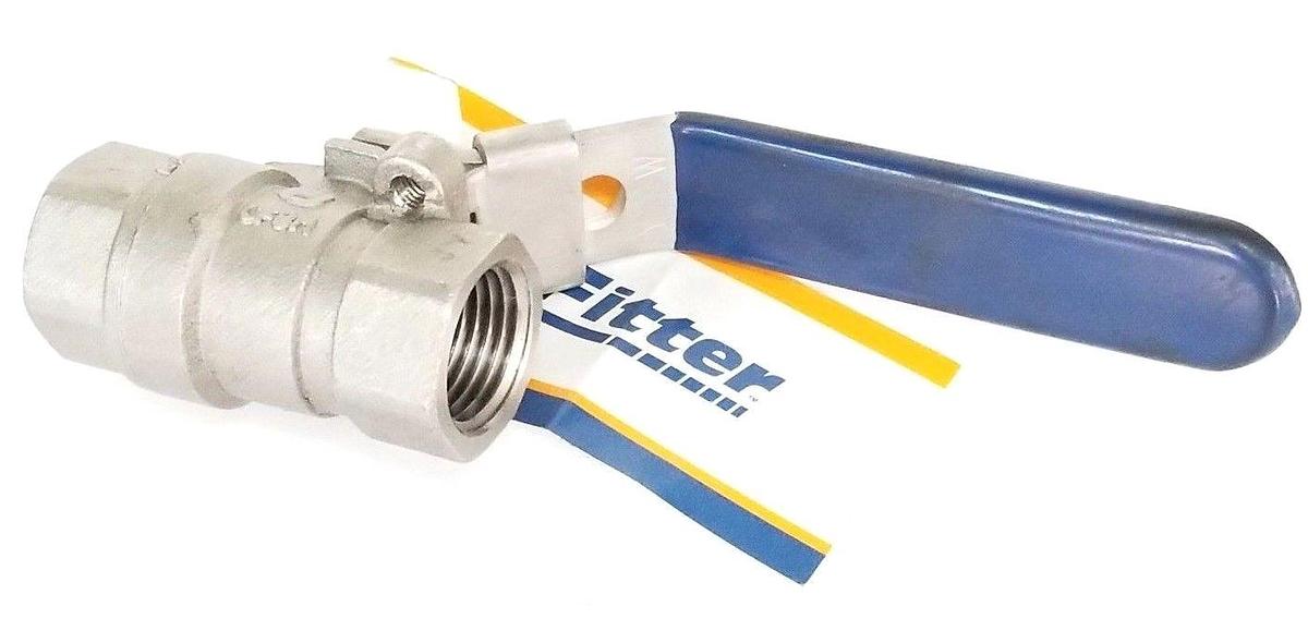 Used NEW PROFITTER 1/2" STAINLESS STEEL BALL VALVE 0427110 FULL PORT 1000 WOG