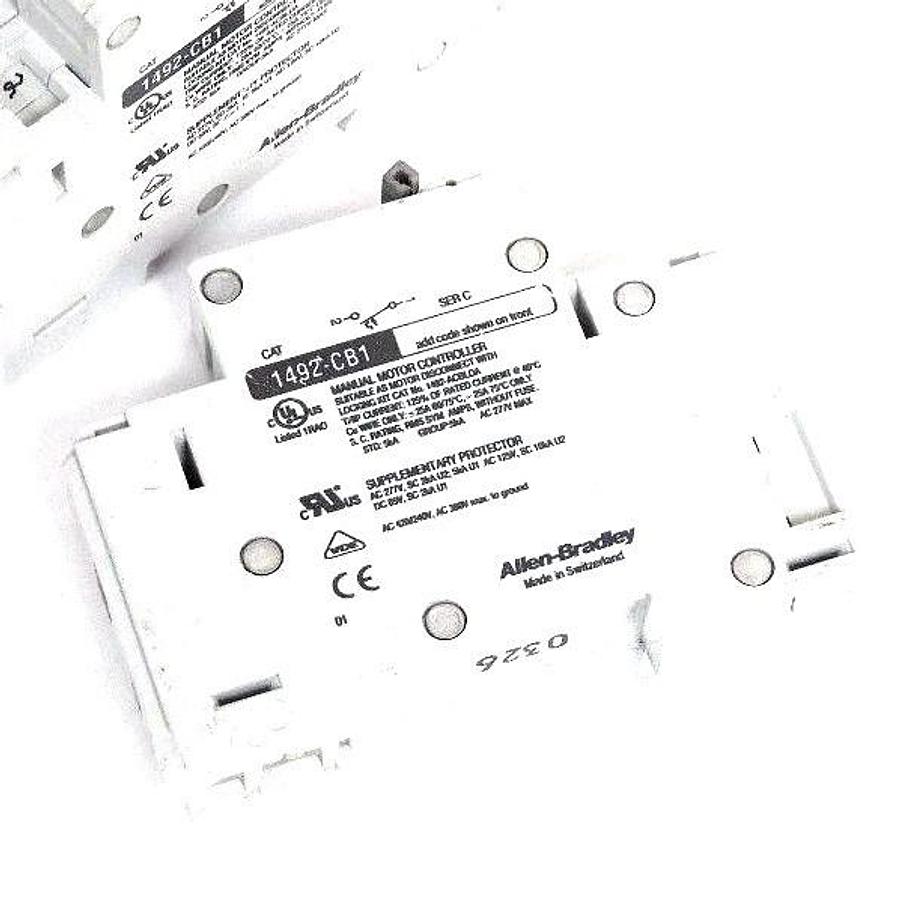 Used (3) ALLEN BRADLEY 1492-CB1-G-030 CIRCUIT BREAKERS 1492CB1G030 SER. C